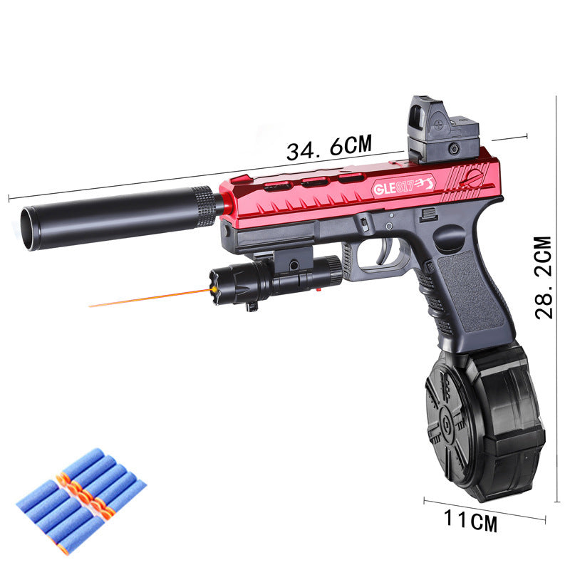 Soft Bullet GunToy Electric Continuous Hair Splatter