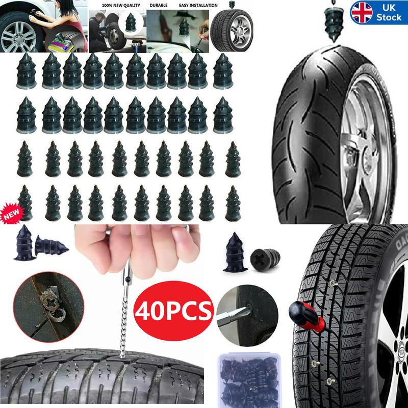 Tire Repair Screw In Rubber Plug Nail Car Tyre Puncture Repair Tool Kit Off-Road UK-Small- 11.7 X 5.3mm