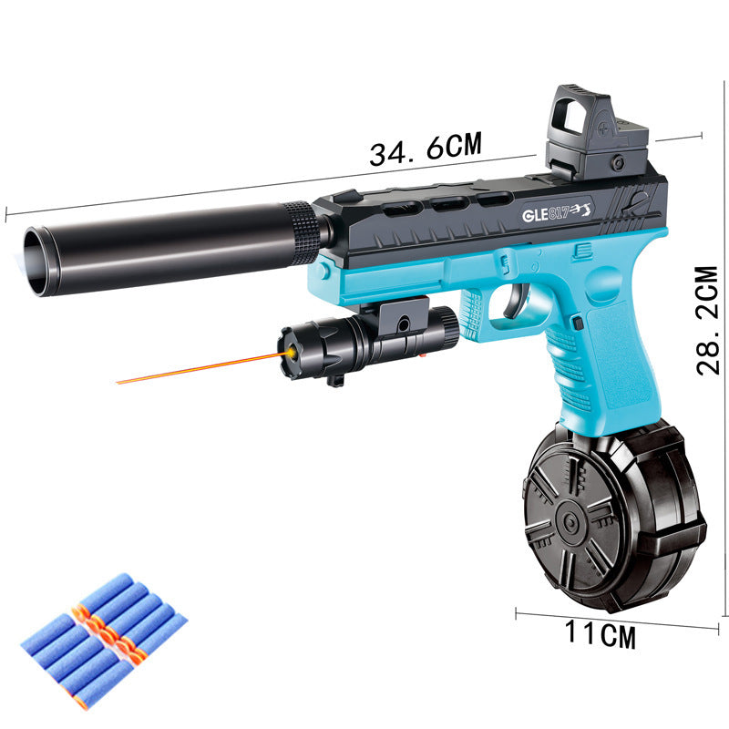 Soft Bullet GunToy Electric Continuous Hair Splatter