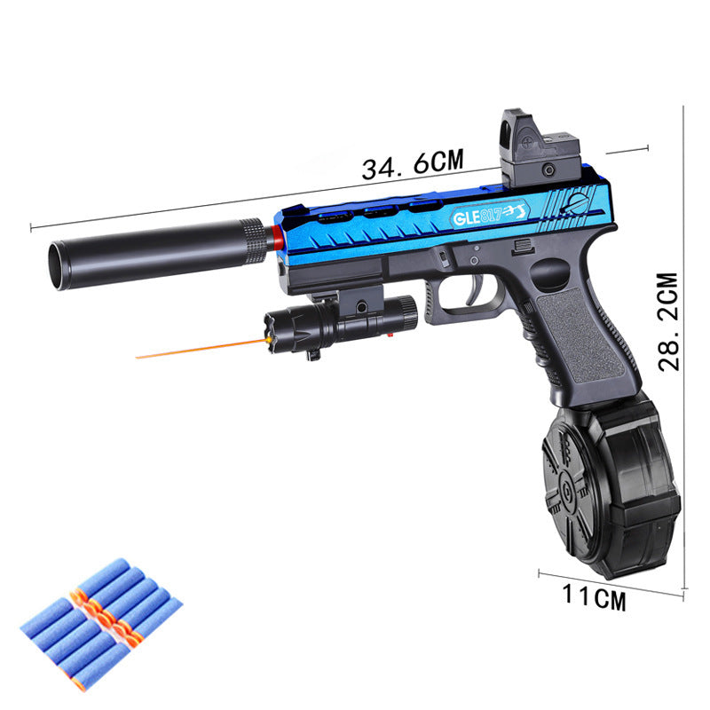 Soft Bullet GunToy Electric Continuous Hair Splatter