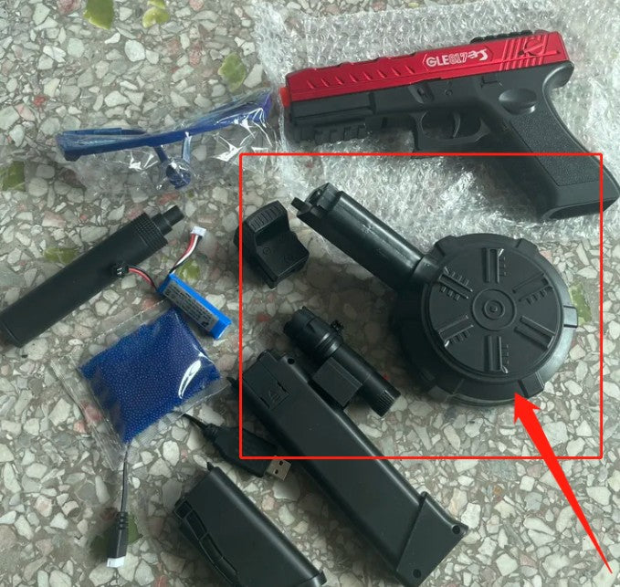 Soft Bullet GunToy Electric Continuous Hair Splatter